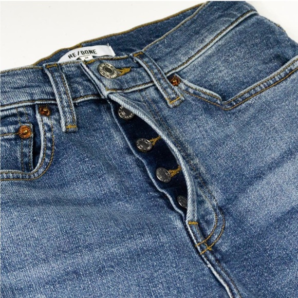 RE/DONE 90s High Rise Ankle Crop Jeans Mid 70s Wash - Picture 2 of 8
